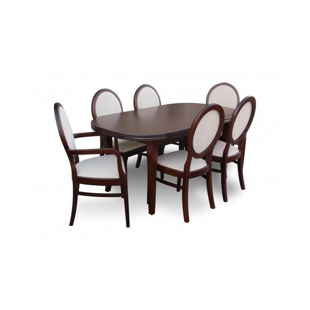 Prailginamas valgomojo komplektas R84 su natūralia mediena