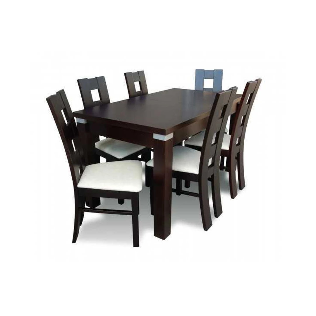 Prailginamas valgomojo stalas R89 su kėdėmis K42, wenge spalva