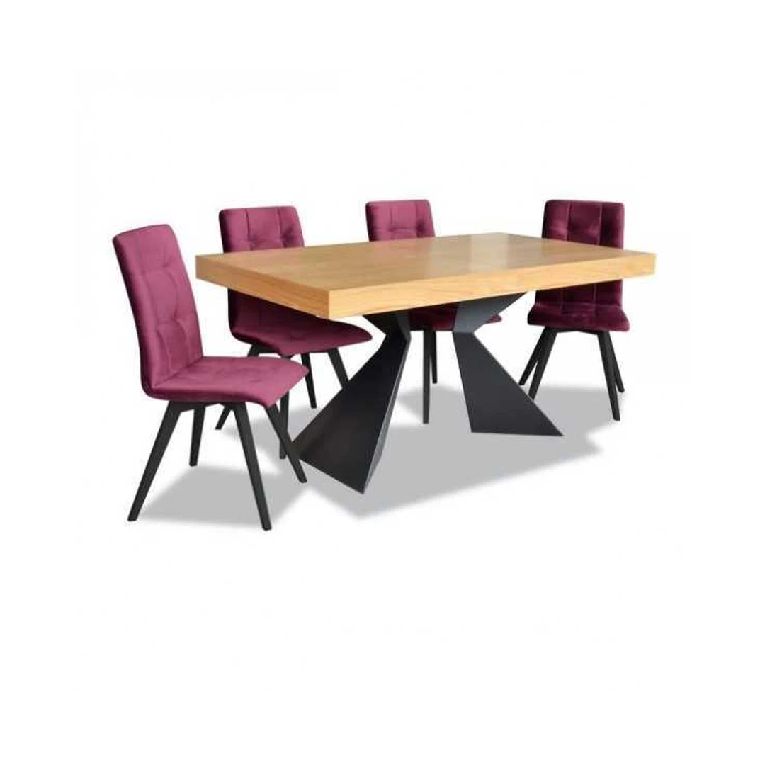 Modernus valgomojo komplektas su prailginamu stalviršiu