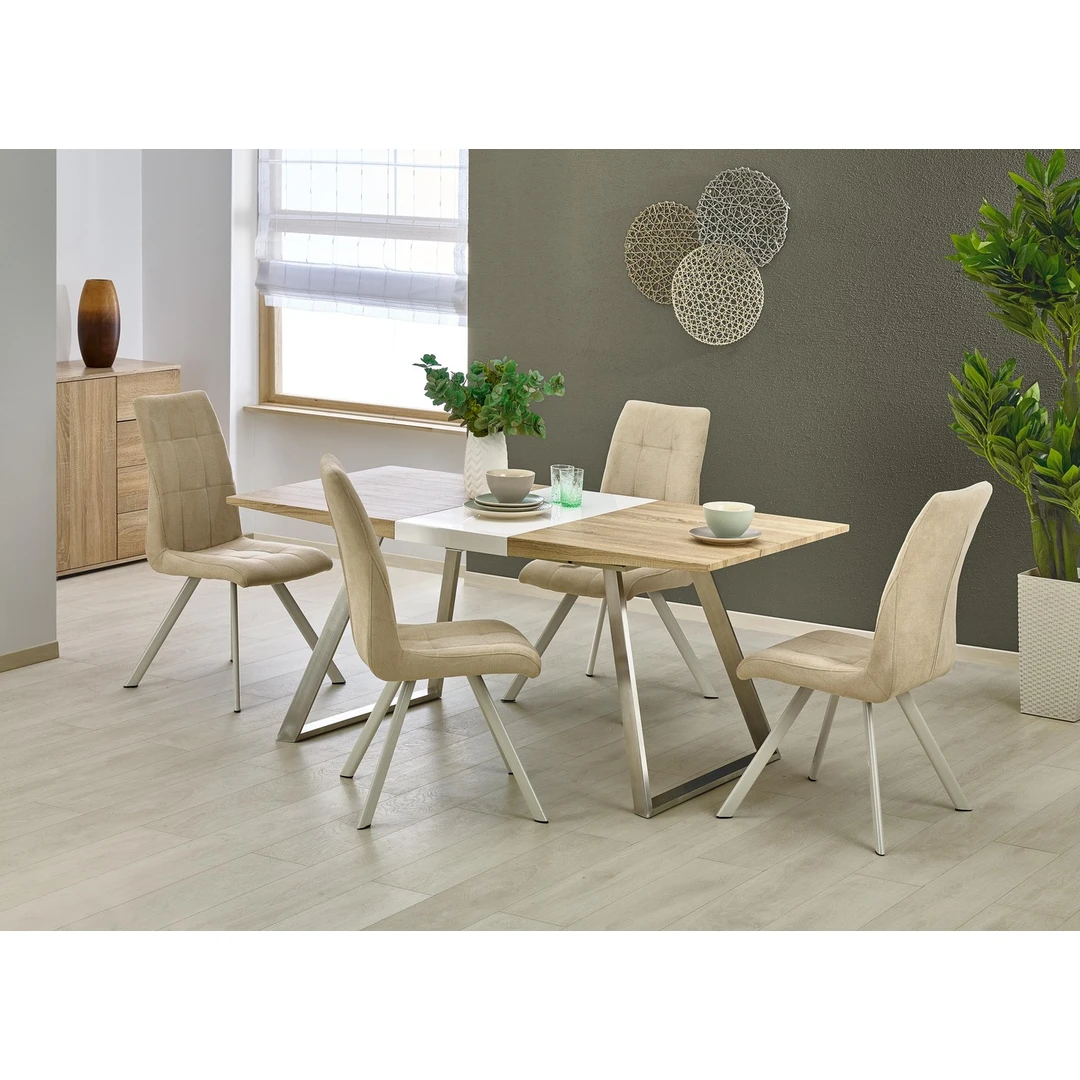 Prailginamas stalas 130-170 cm, balta/sonoma ąžuolas