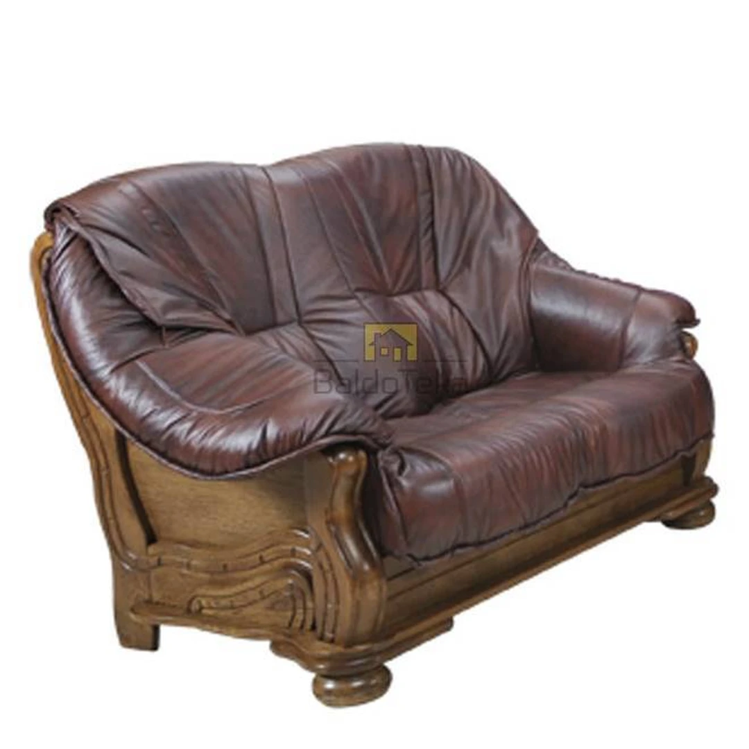 Natūralios odos ir ąžuolo masyvo prabangios sofos