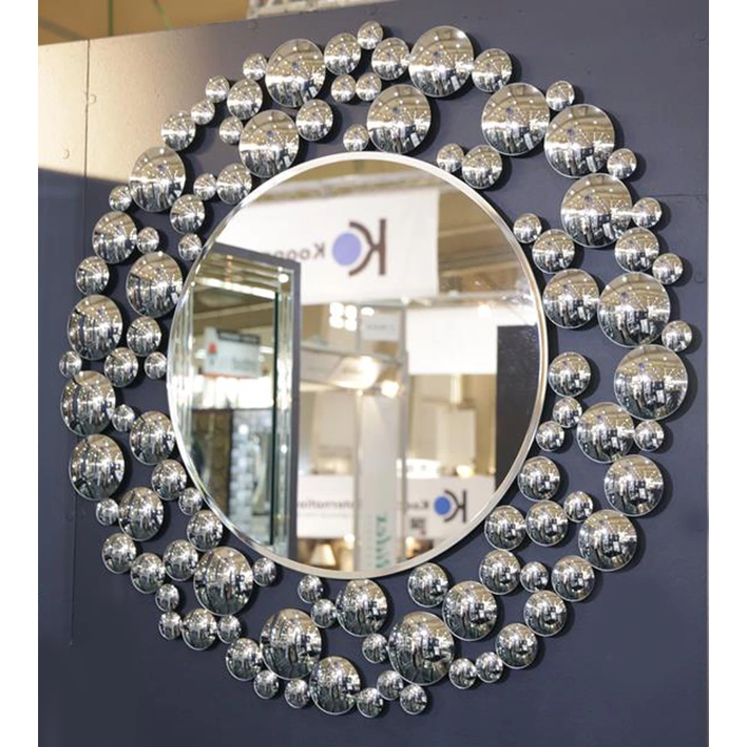 Modernus veidrodis su stilingais rėmeliais 100x100cm