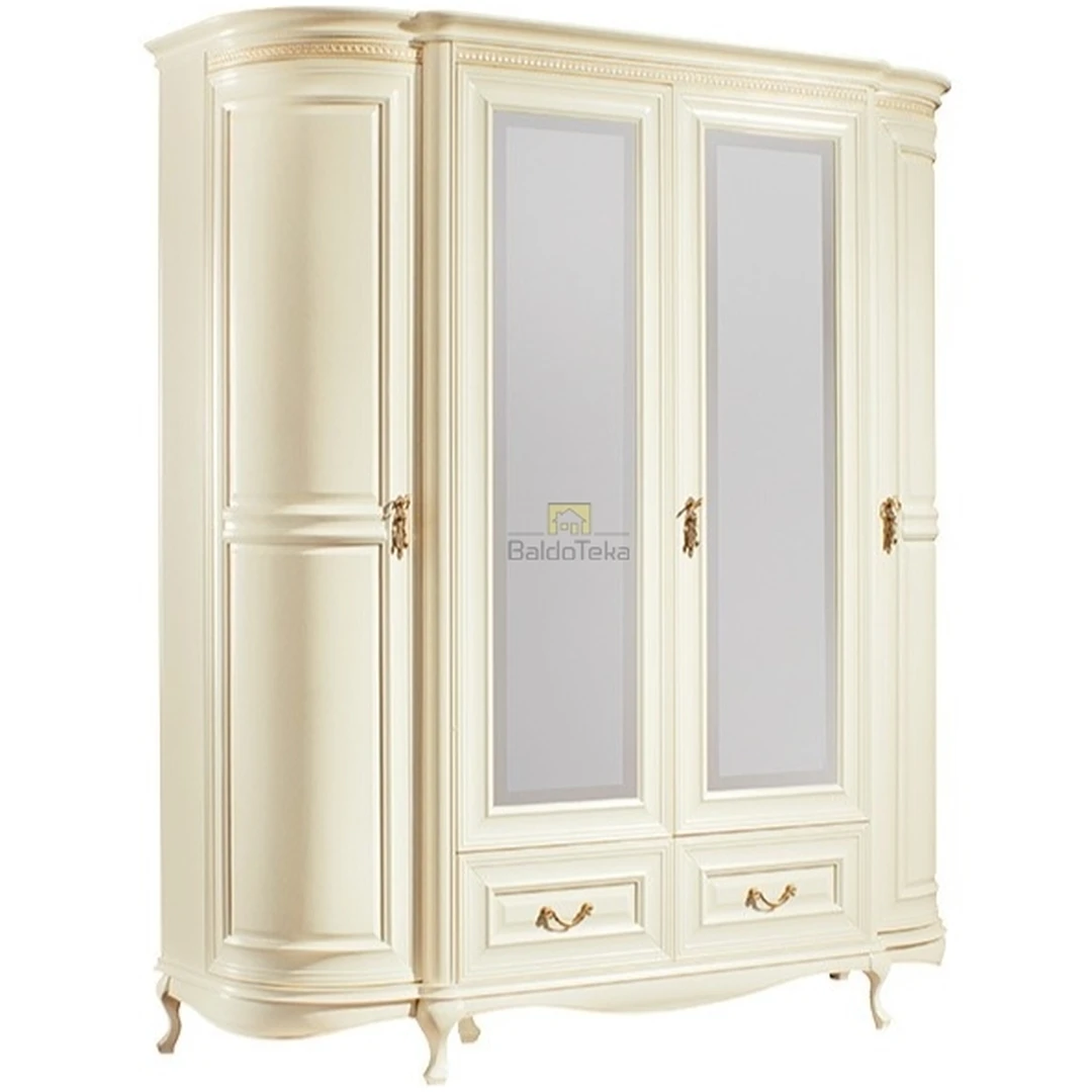 Ergonominė spintelė su natūralaus medžio fasadais ir metalinėmis rankenėlėmis