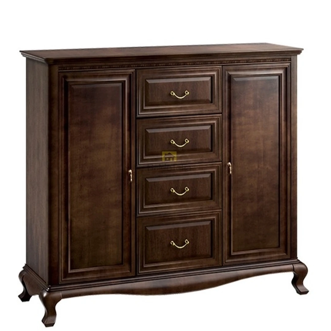 Ergonominė spintelė su natūralaus medžio fasadais