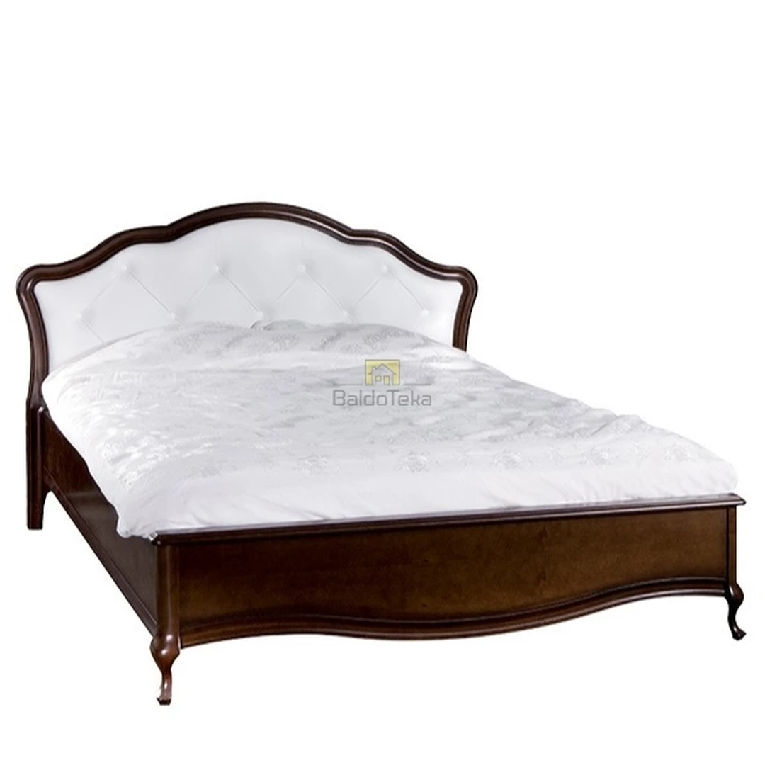 Ergonomiškas 160×200 cm čiužinys su natūralia medžio ir odos apdaila