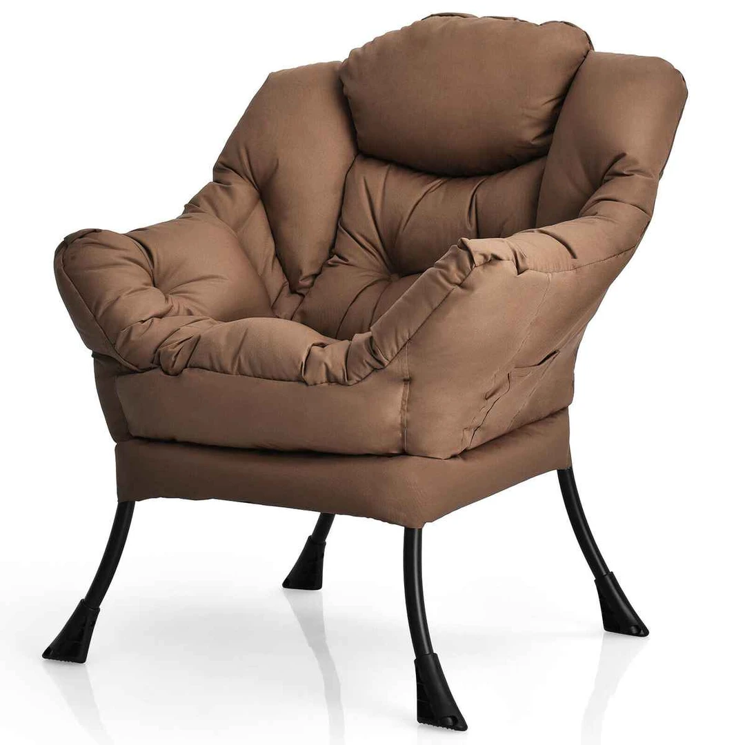 Vienvietis fotelis, Mėlynas/pilkas/smėlio, 81,3 × 95,3 × 95,3 cm - Foteliai