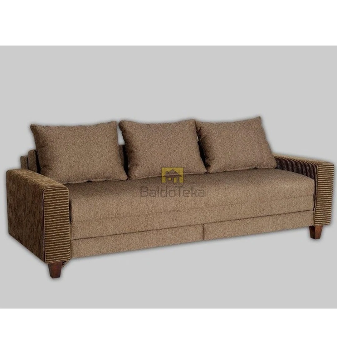 Erdvus dviaukštis lovynas su patalynės dėže