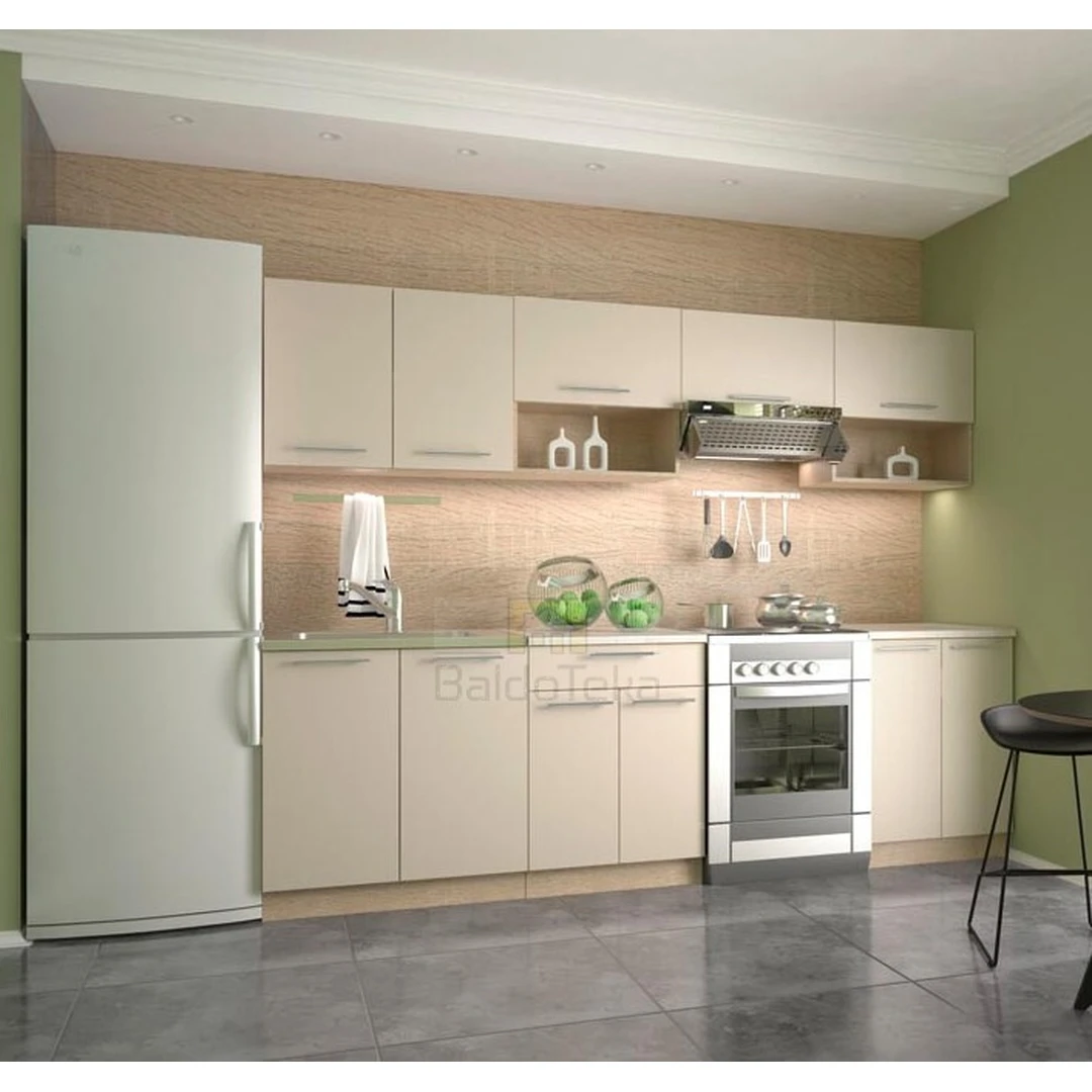 260 cm ilgio stalas šviesaus ąžuolo sonoma + wanilla