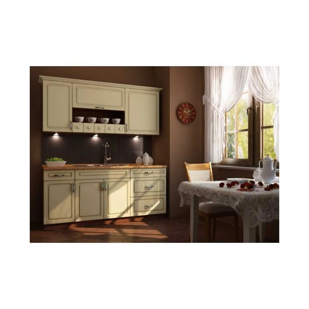 Komplektas be stalviršio su vaniline patina fasadais