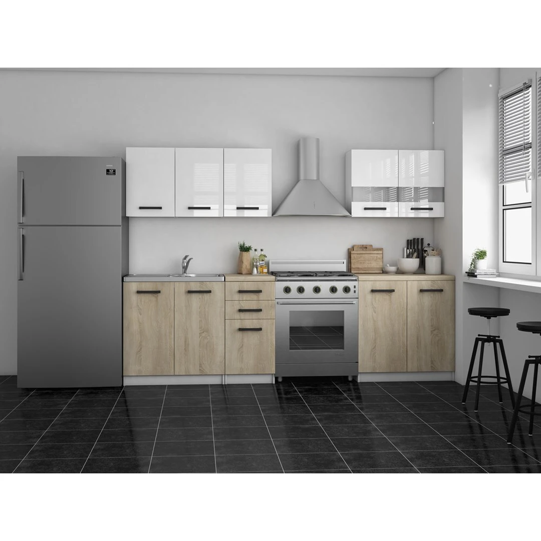 6 spintelių komplektas iš MDP su PVC briaunomis