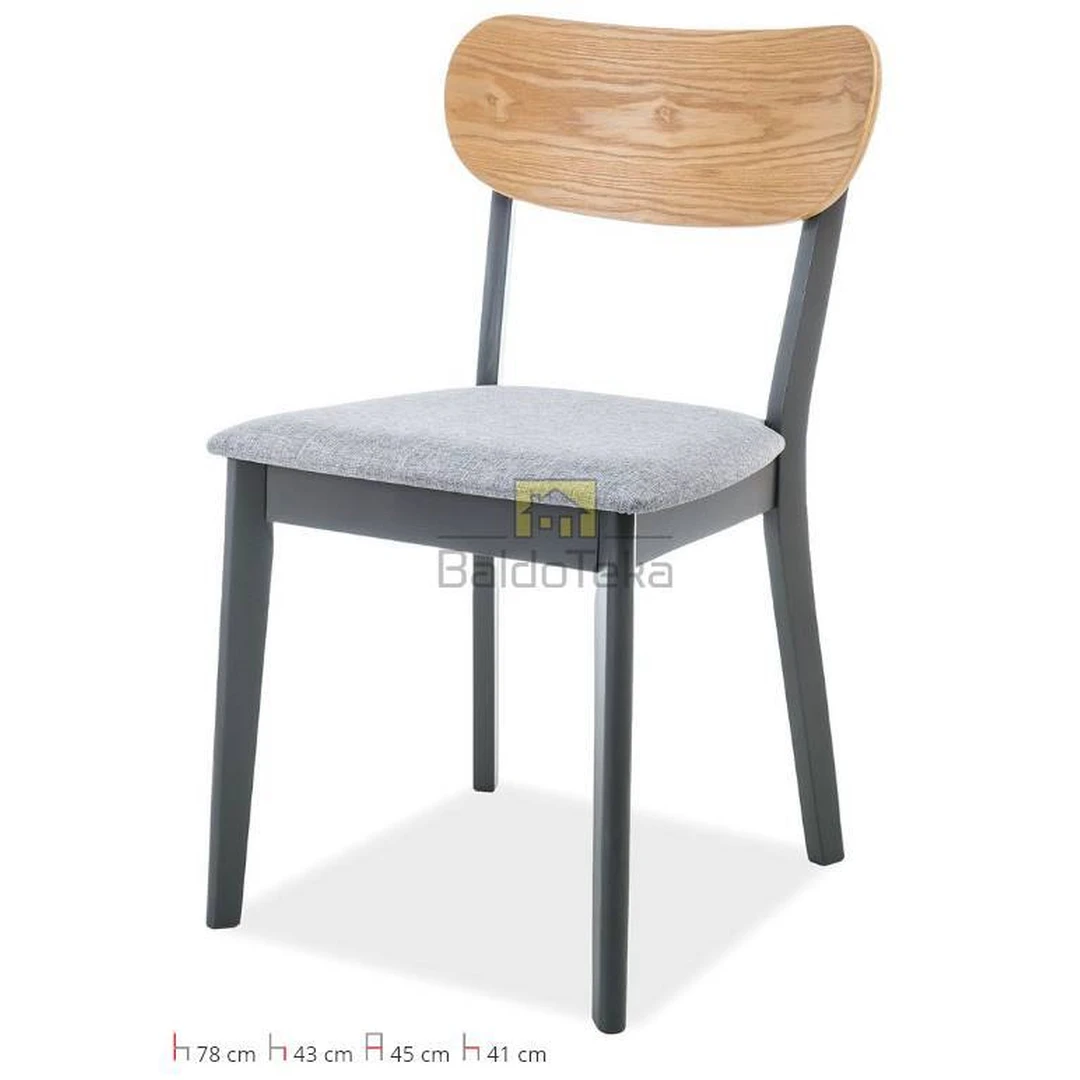 Stylinga gobeleno kėdė su natūralaus medžio karkasu