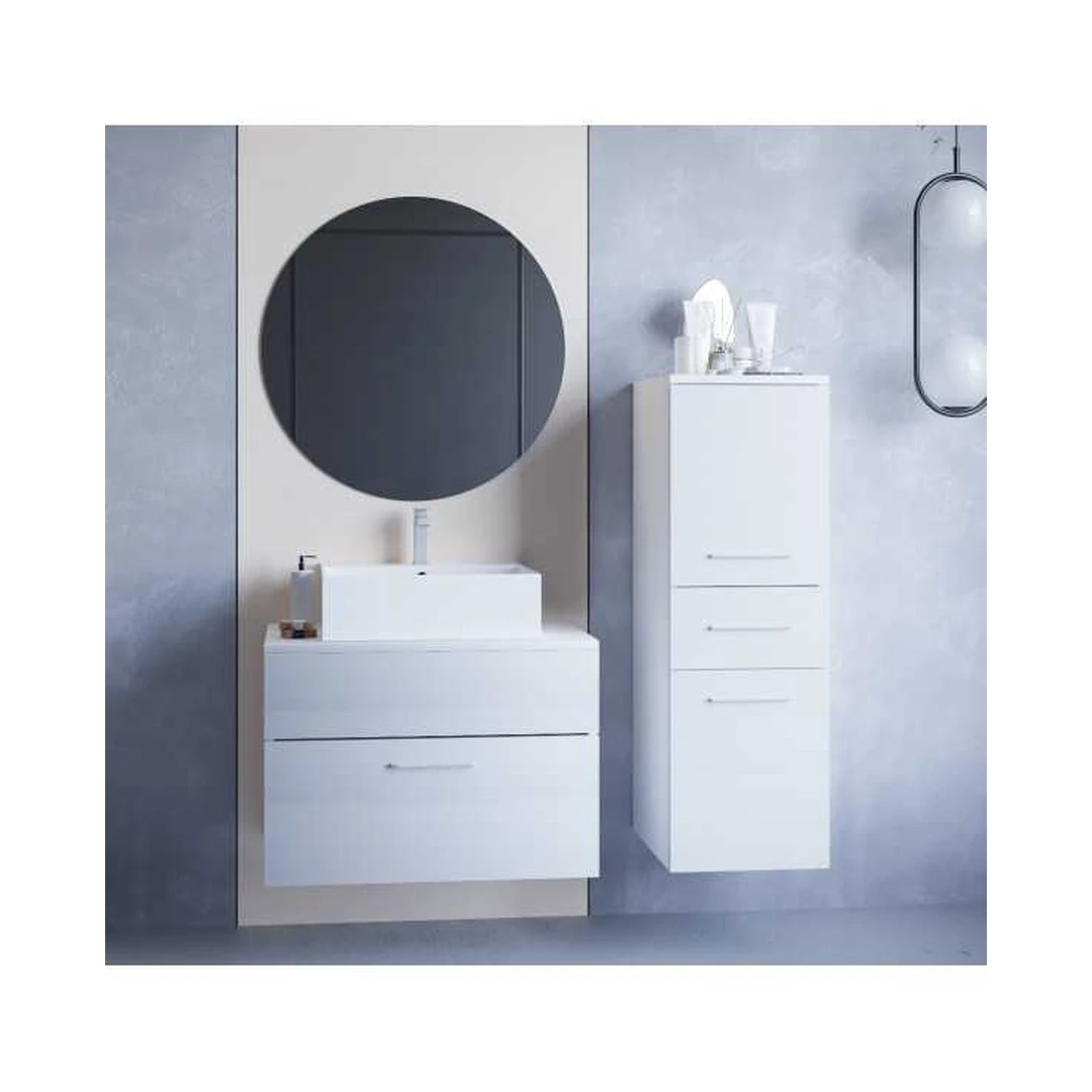 Stilinga vonios kambario spintelė su stalviršiu