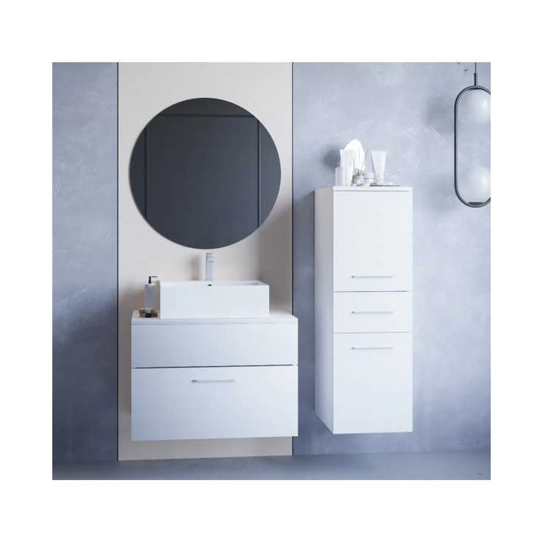 Moderni vonios kambario spintelė su stalviršiu