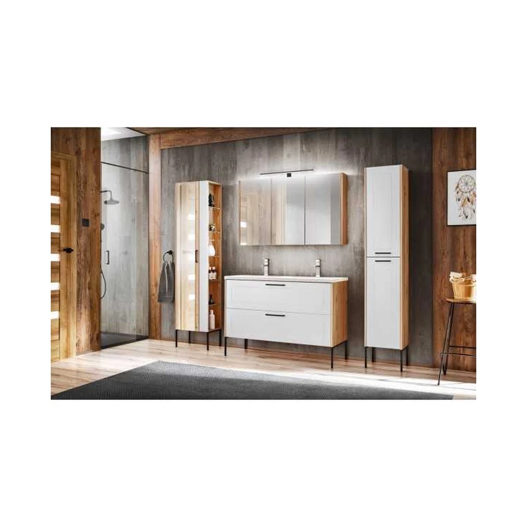 Elegantiška aukšta spintelė su veidrodžiu CRES 803