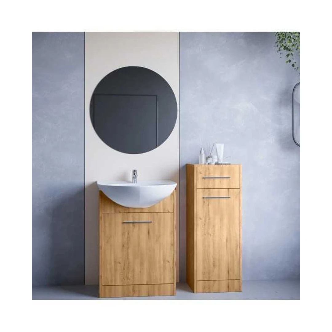 Įspūdingas vonios baldų komplektas „Artisan“ ąžuolo spalva