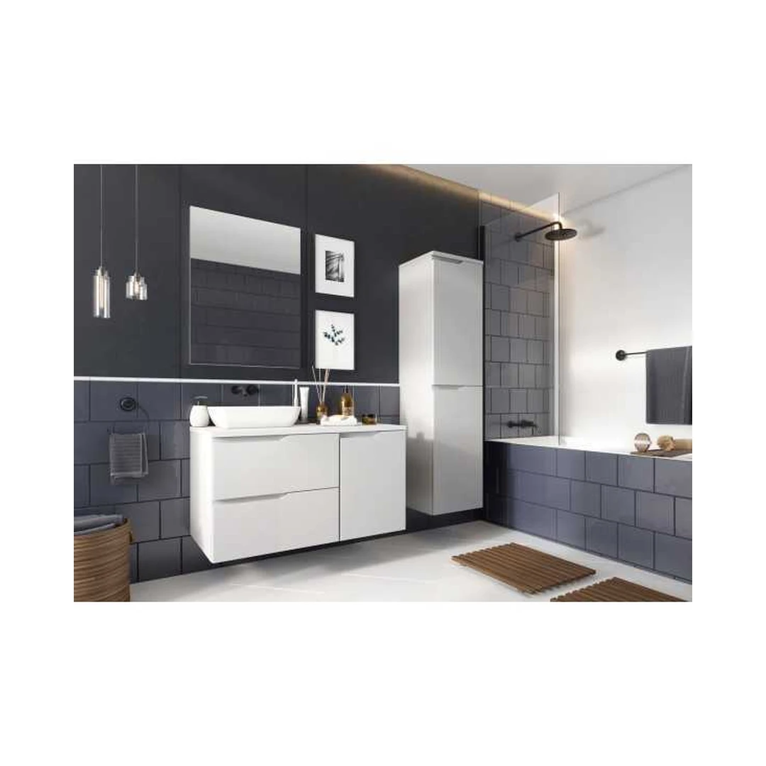 Šiuolaikiška vonios baldų spinta su veidrodžiu