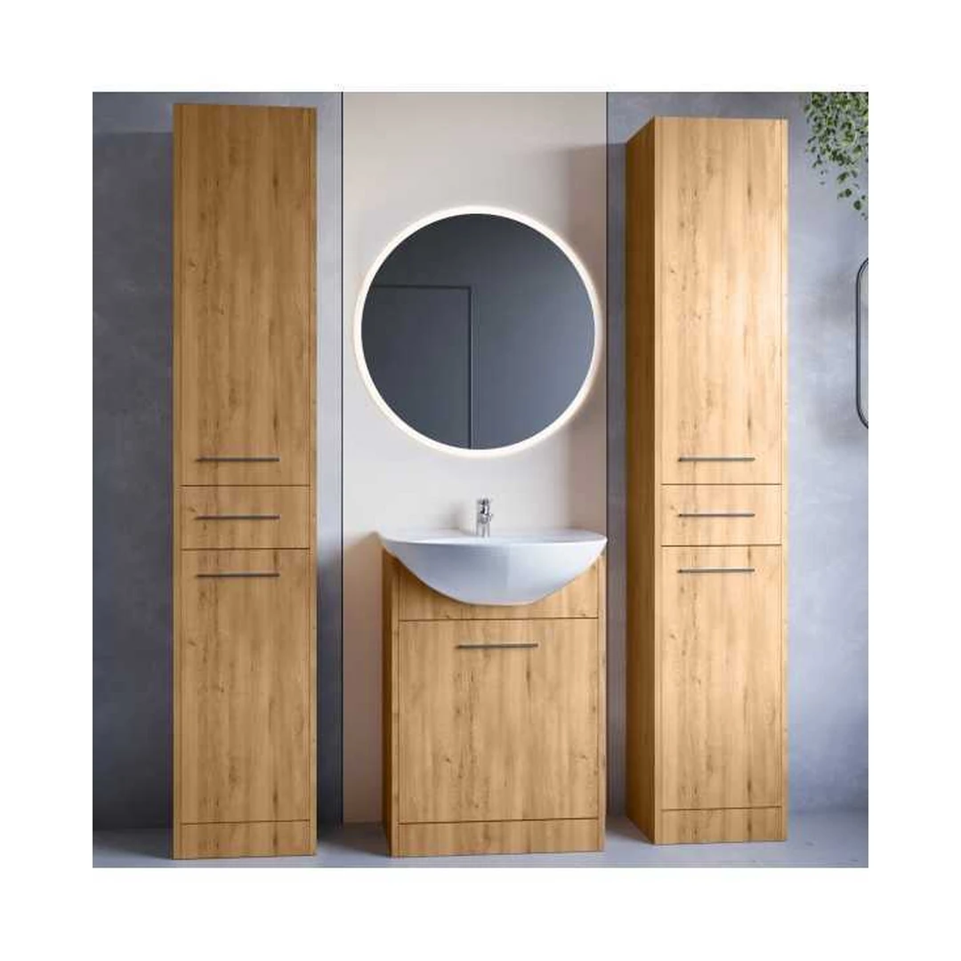 Moderni aukšta spintelė su LED veidrodžiu