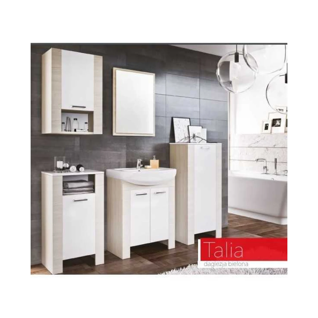 Baltas lakuotas fasadas ir stalviršis