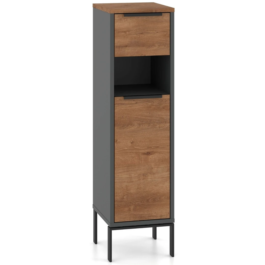 Aukštos kokybės 18 mm spintelė su Burgundijos ąžuolo fasadais