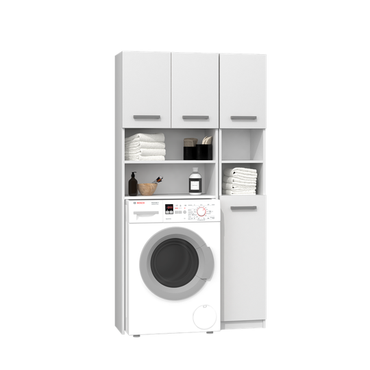 Elegantiška balta spintelė su ABS plastiko apvada