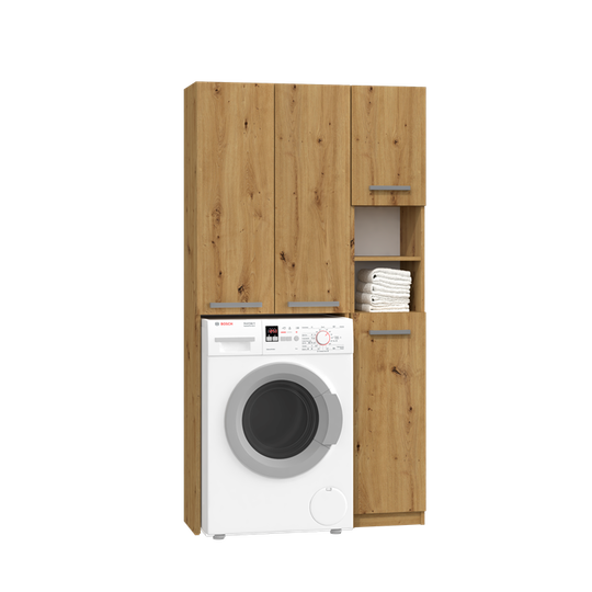 Praktiškas vonios spintelių rinkinys su ABS kraštų apdaila