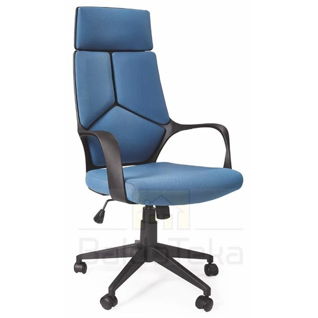 Ergonomiškas kėdė su TILT mechanizmu ir mėlyna-juoda spalva