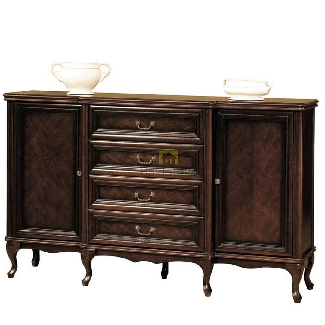 Modernus MDF spintos stalas su natūralaus medžio lukštu