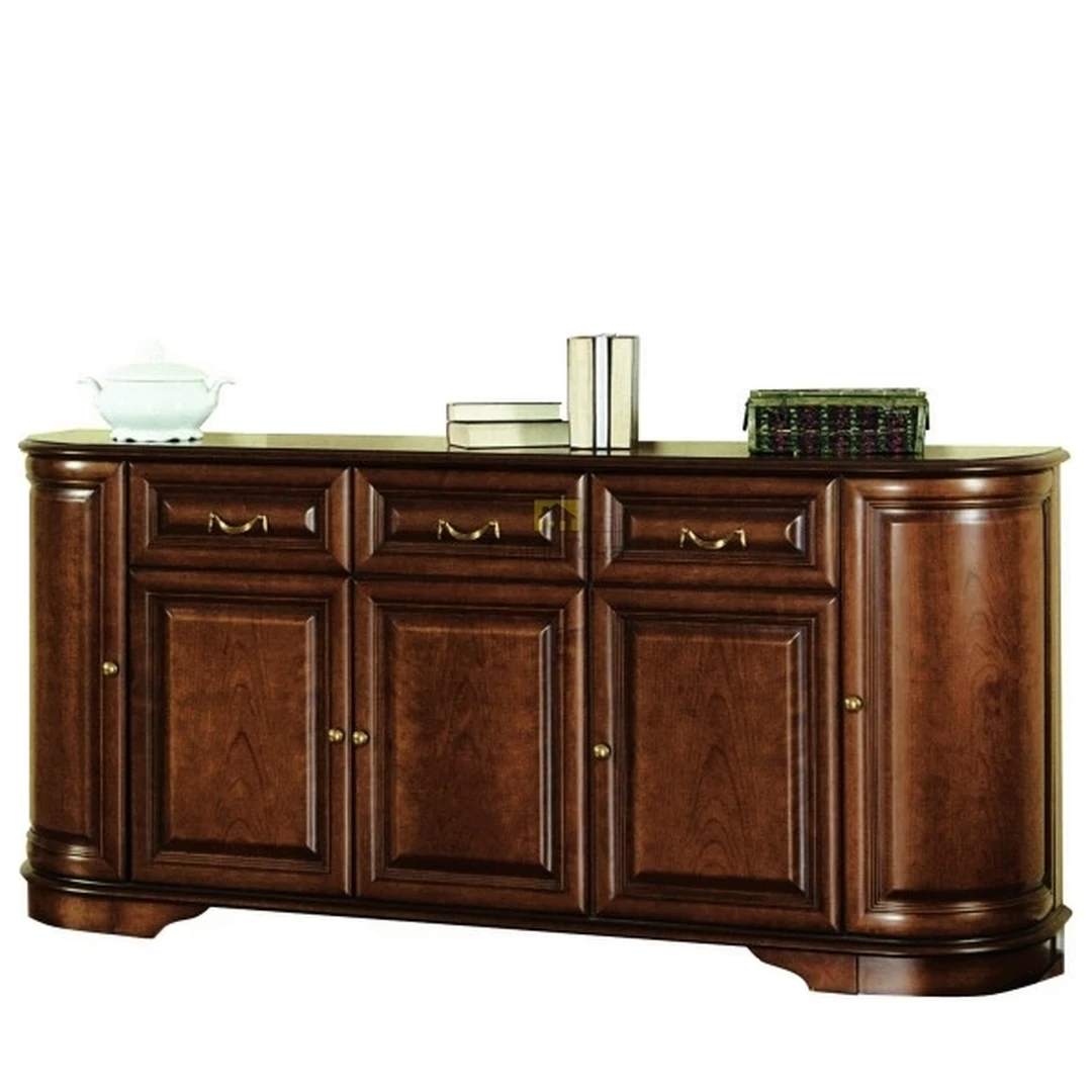 Elegantiškas alksnio medžio virtuvės kampas su metalinėmis rankenėlėmis