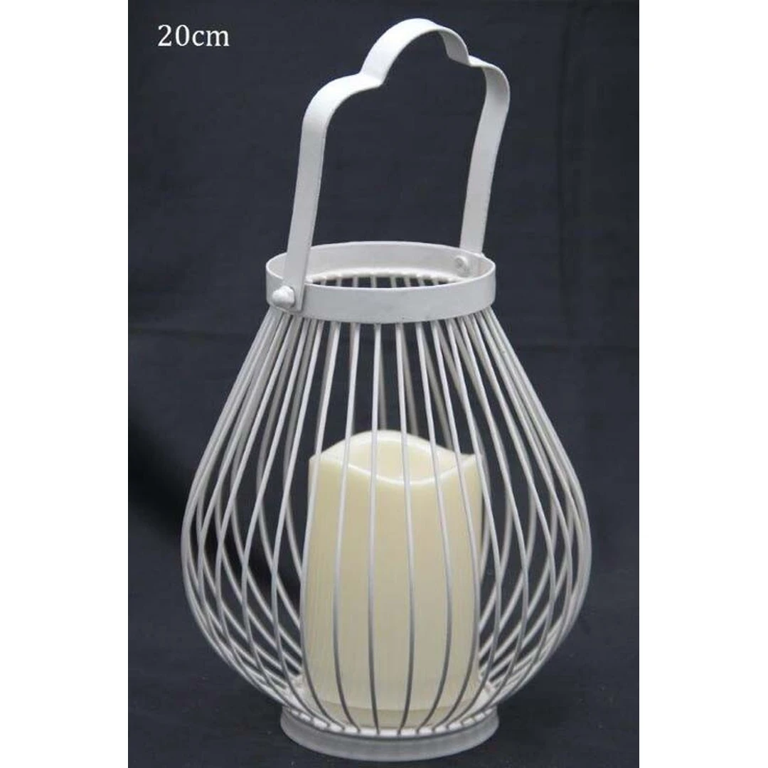 Šiuolaikinis metalinis žibintas be žvakės