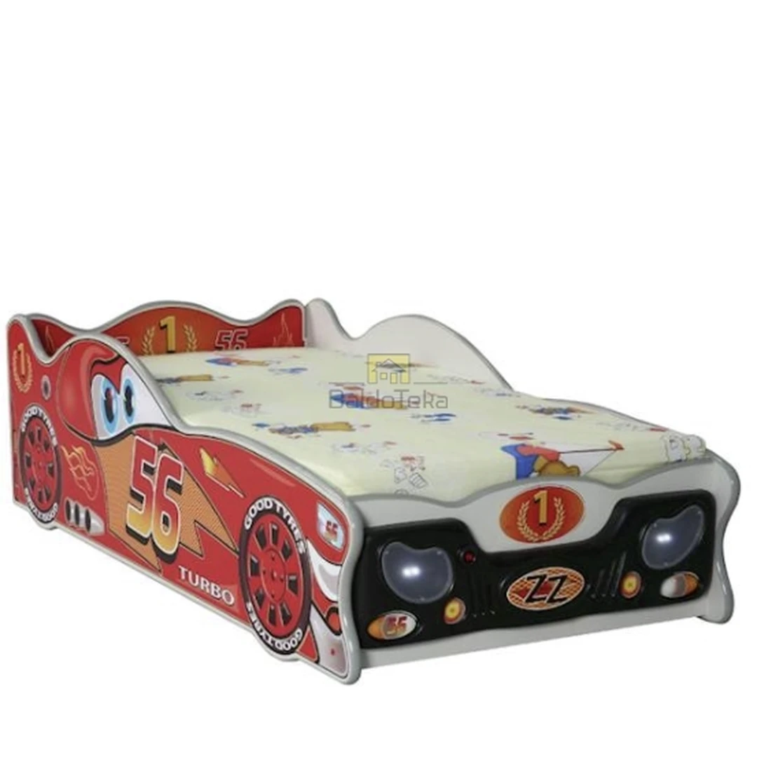 Šviečiančios lovos rėmai su medinėmis grotelėmis