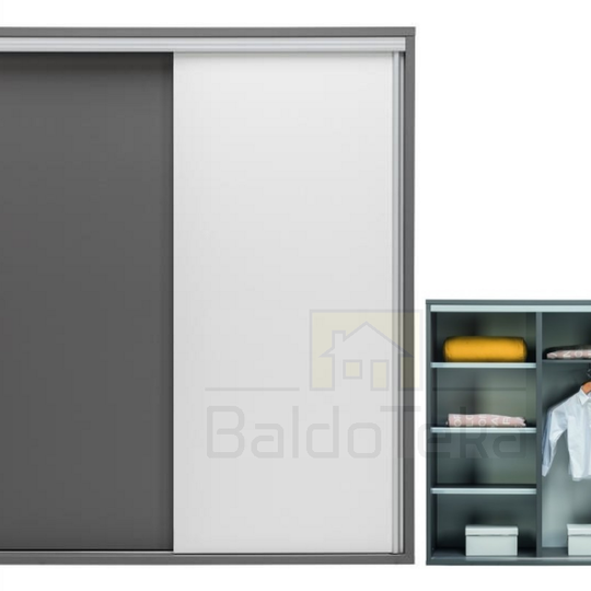 Moderni pilka ir balta blizgi spinta ZONDA Z09 (120)