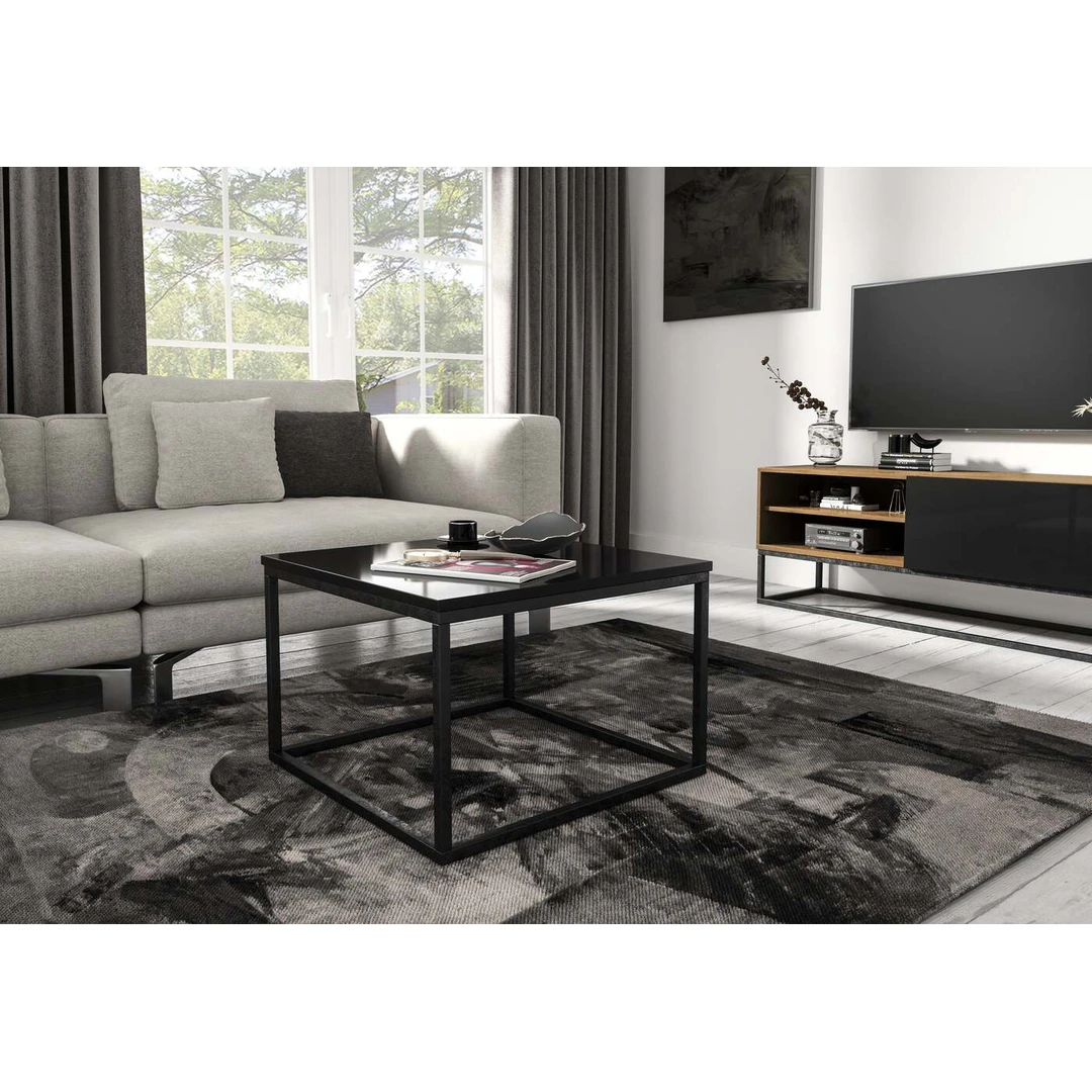 Elegantiškas kvadratinis staliukas EL1128 su MDF viršumi