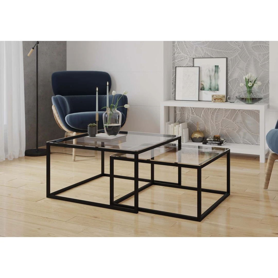 Įdomus dviejų lygių stalas EL7359 industriniam stiliui