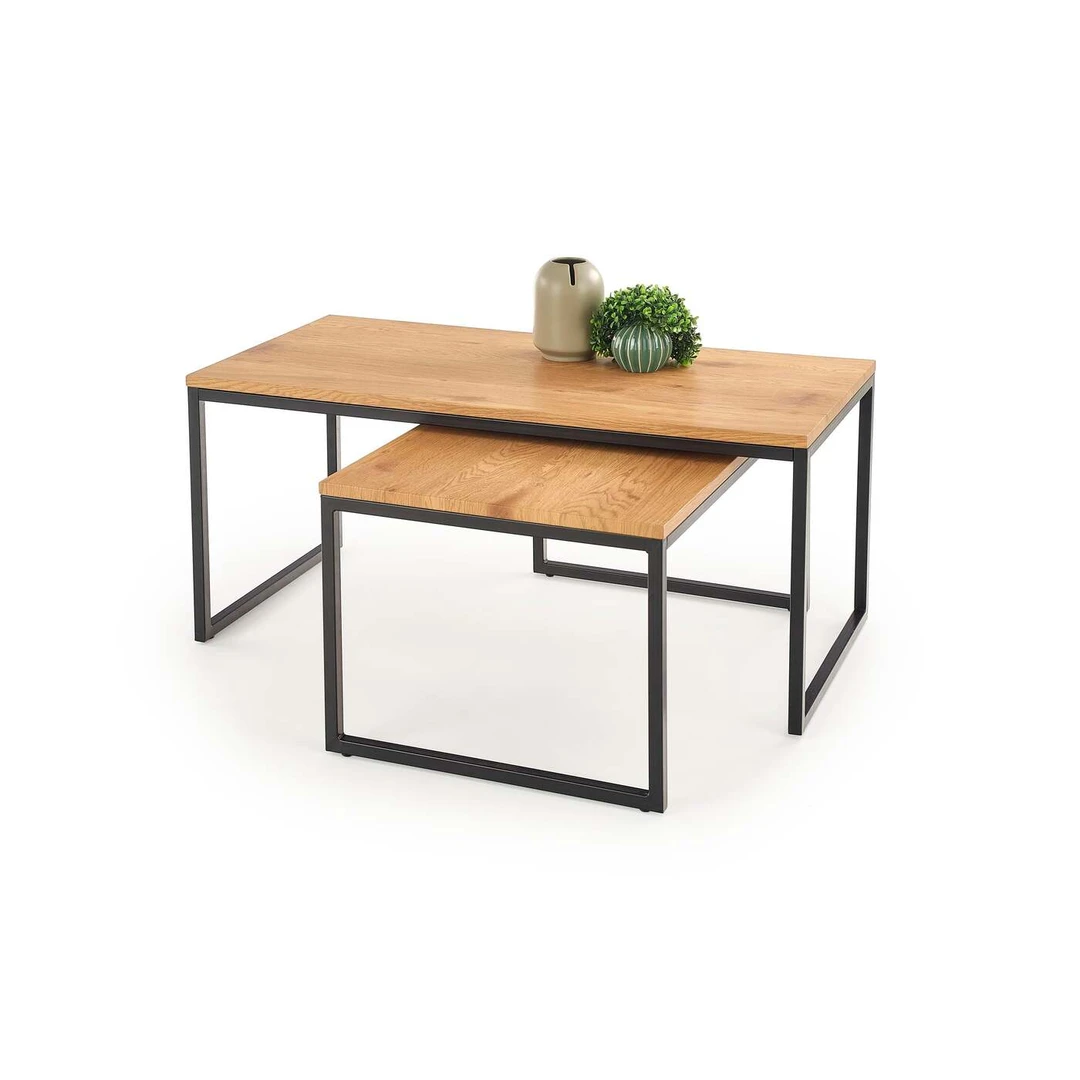 Stilingi spintos 100/50/45 cm ir 80/50/40 cm – auksinis ąžuolas ir juoda