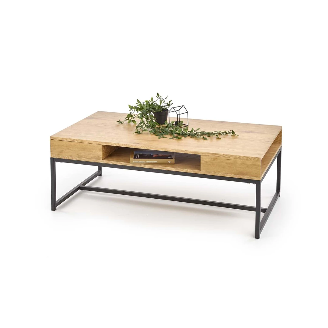 Moderni spinta auksinio ąžuolo ir juodos spalvos