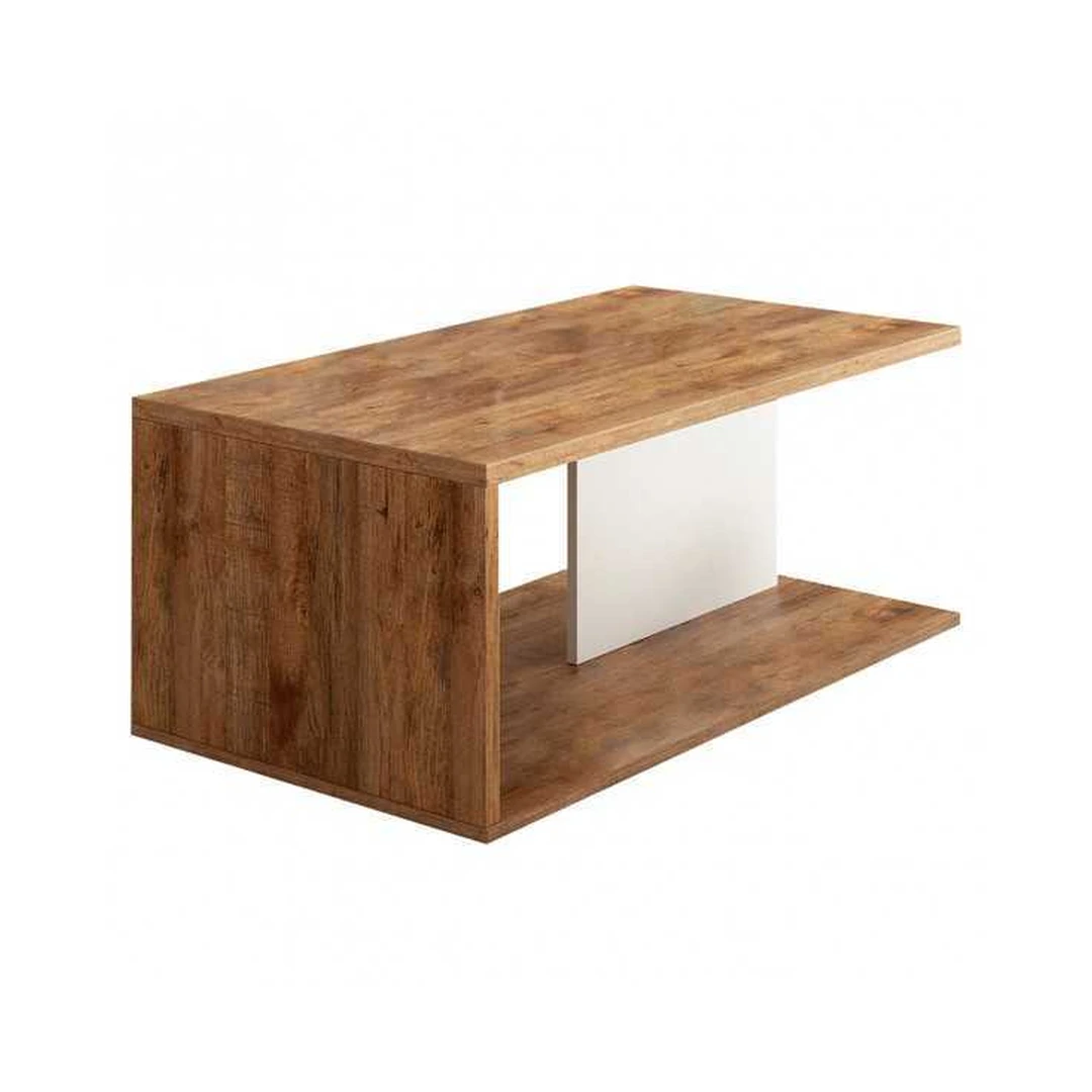 Šiuolaikiška baltos spalvos spinta su ąžuoliniu sandalu