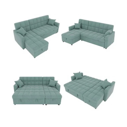 Modernus L formos kampas su talpia dėže