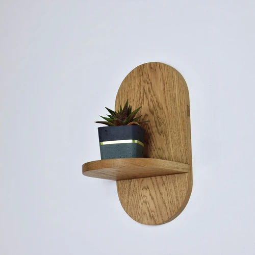 Minimalistinės ąžuolo lentynėlės dviese – modernus sienos puošmenas