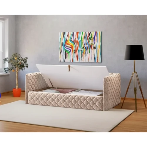 Moderni lova vaikams ir suaugusiems su minkštu gobelenu