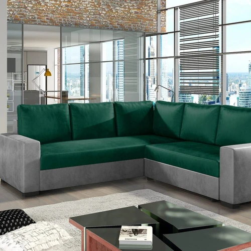 Minkštas kampas CANIS, pilka-žalia