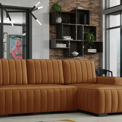 Minkštas kampas DA1157, rudas