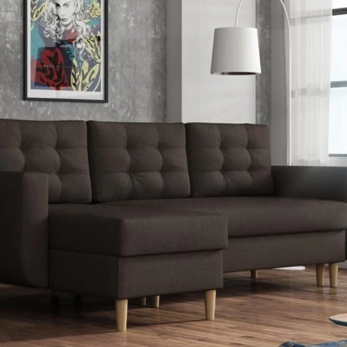 Minkštas kampas DA753, tamsiai ruda