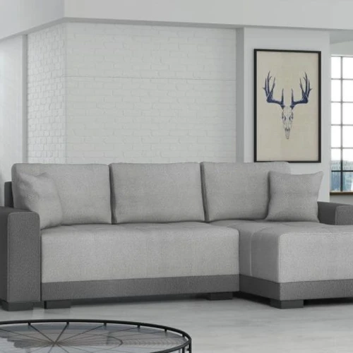 Minkštas kampas DALLAS, pilka