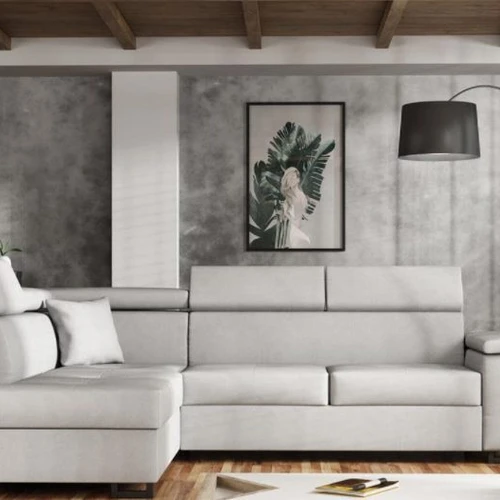 Minkštas kampas NATAN, balta