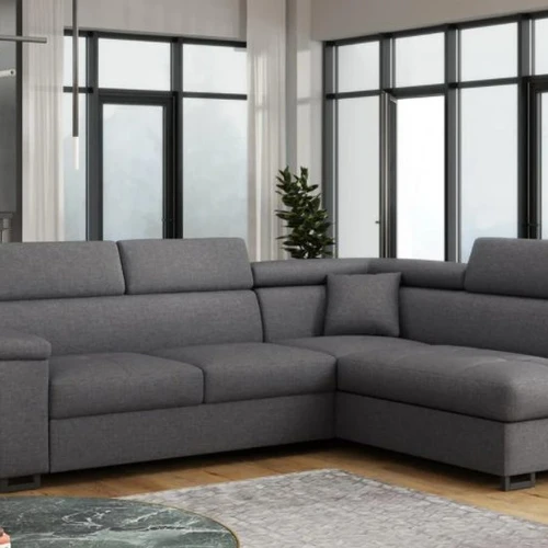 Minkštas kampas NATAN, pilkas