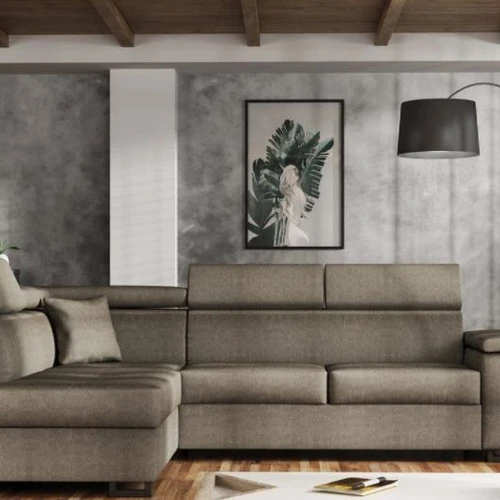 Minkštas kampas NATAN, rusva