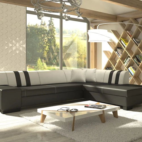 Minkštas kampas PORTO II, juodas