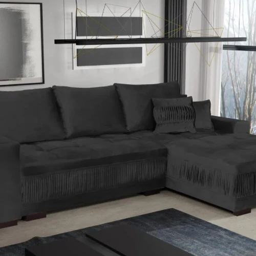 Minkštas kampas SORENTO, juoda