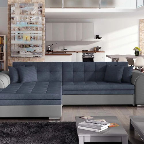 Minkštas kampas SORENTO, mėlyna-pilka