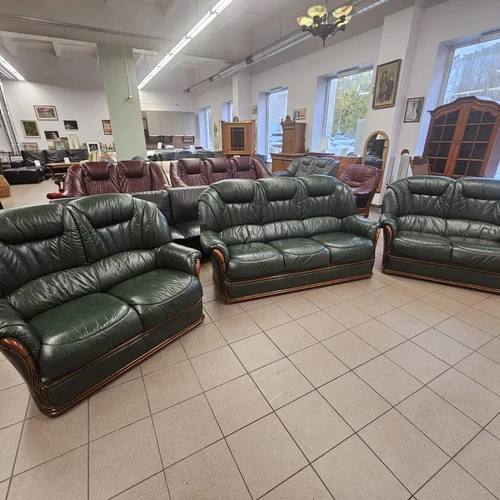 Natūralios odos komplektas 3+2+2